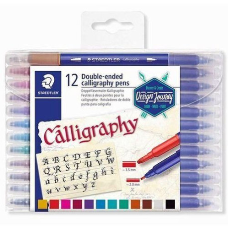 Set 12 Rotuladores Caligrafía DUO Staedtler 3005TB12