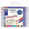 Set 12 Rotuladores Caligrafía DUO Staedtler 3005TB12