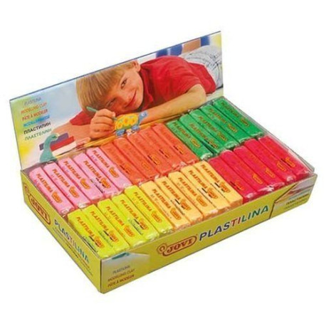 Caja 30 Plastilinas Jovi 50 gr 5x6 Colores NEON