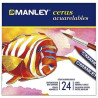 Caja 24 Ceras Acuarelables Manley