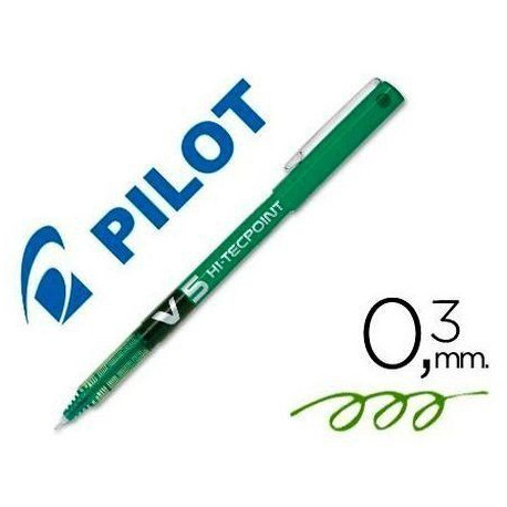 Roller PILOT V-5 Punta de Aguja 0,5 color Verde