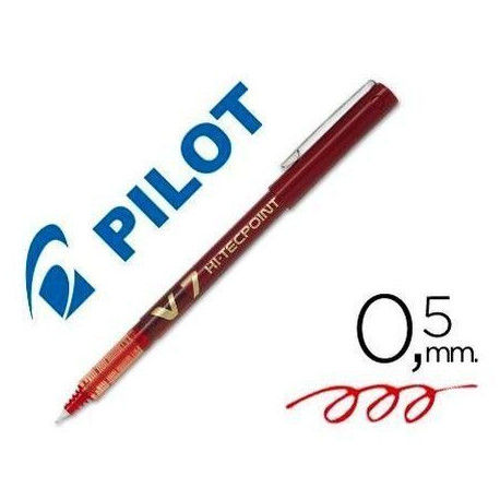 Roller PILOT V-7 Punta de Aguja 0,7 color Rojo