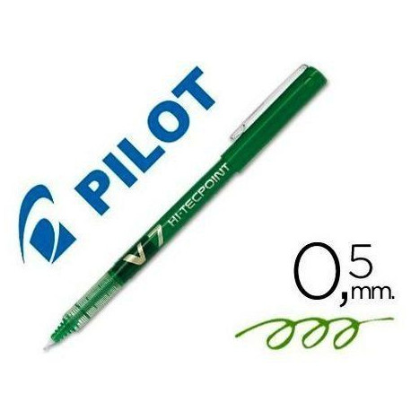 Roller PILOT V-7 Punta de Aguja 0,7 color Verde