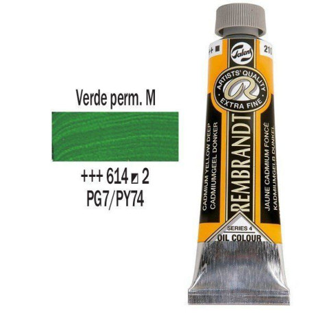 OLEO REMBRANDT 40 ml S/3 (614) VERDE PERM. MEDIO