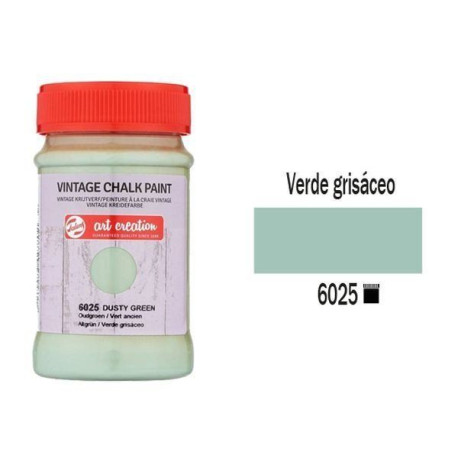 Pintura Vintage Chalk Paint 100 ml (6025) Verde Grisáceo