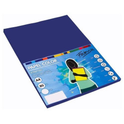 Pack 100 Hojas A4 papel 80 gr. Azul Oscuro