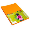 Pack 100 Hojas A4 papel 80 gr. Naranja Fluor