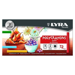 Pastel 12 Tizas LYRA Polycrayons Colores Surtidos