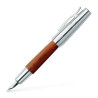 Pluma "F" Roller Faber-Castell E-MOTION Madera Coñac