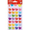 Pegatinas Epoxy Corazones APLI 13897