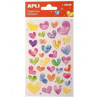 Pegatinas Epoxy Corazones APLI 15049