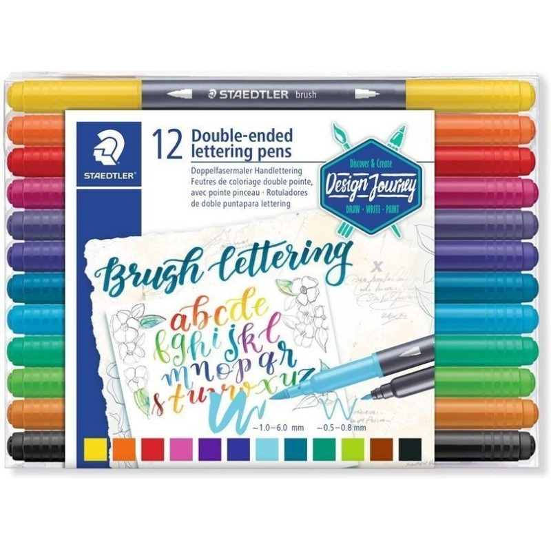 Set 12 Rotuladores Lettering DUO Staedtler 3004TB12