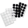 Velcro Adhesivo 30 Circulos de 20 mm surtidos en Blanco y Negro