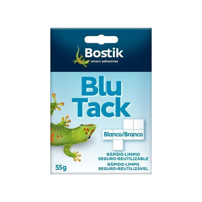 Masilla adhesiva Blu-Tack Cuarteado 55 gr Blanco