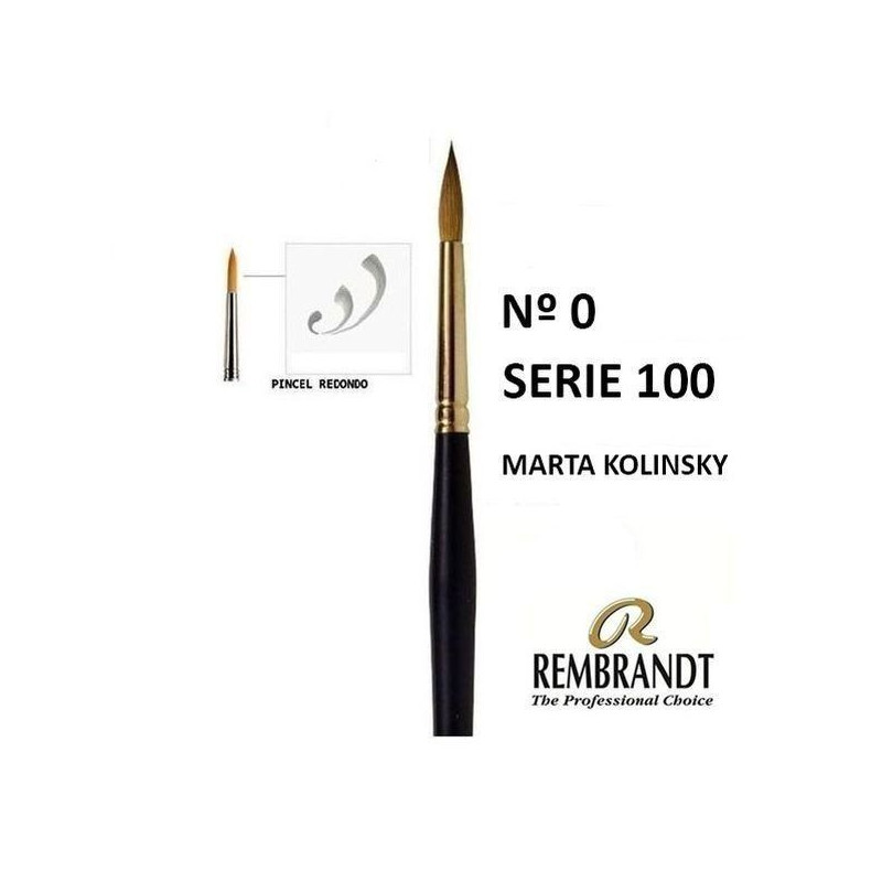 Pincel Rembrandt corto S/100 Marta Kolinsky Nº 0