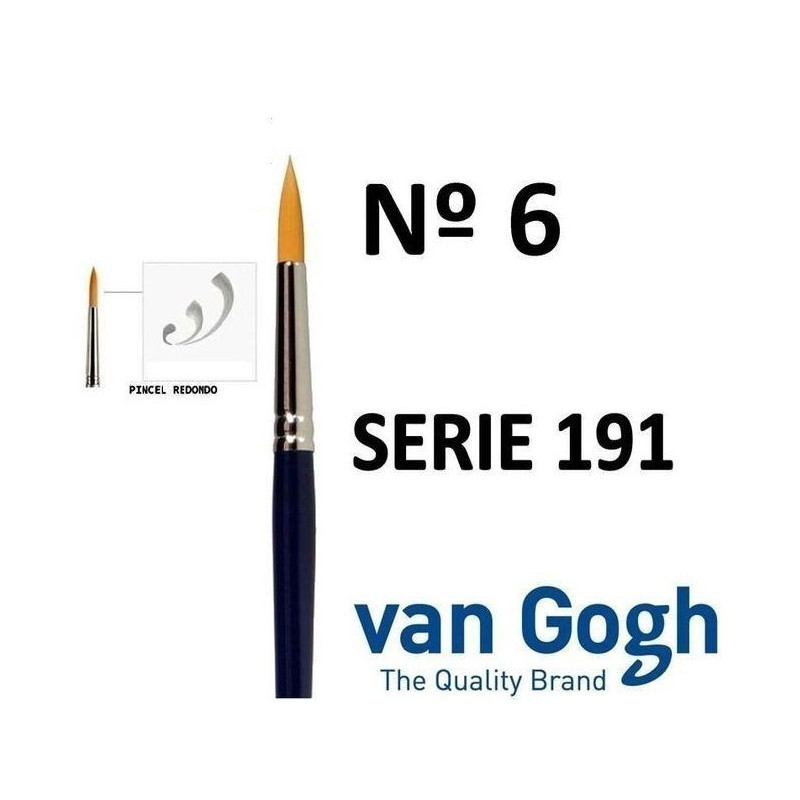 PINCEL CORTO V. GOGH TORAY RED. Nº 6