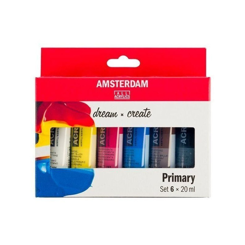 Set acrílico Amsterdam 6x20 ml Primarios