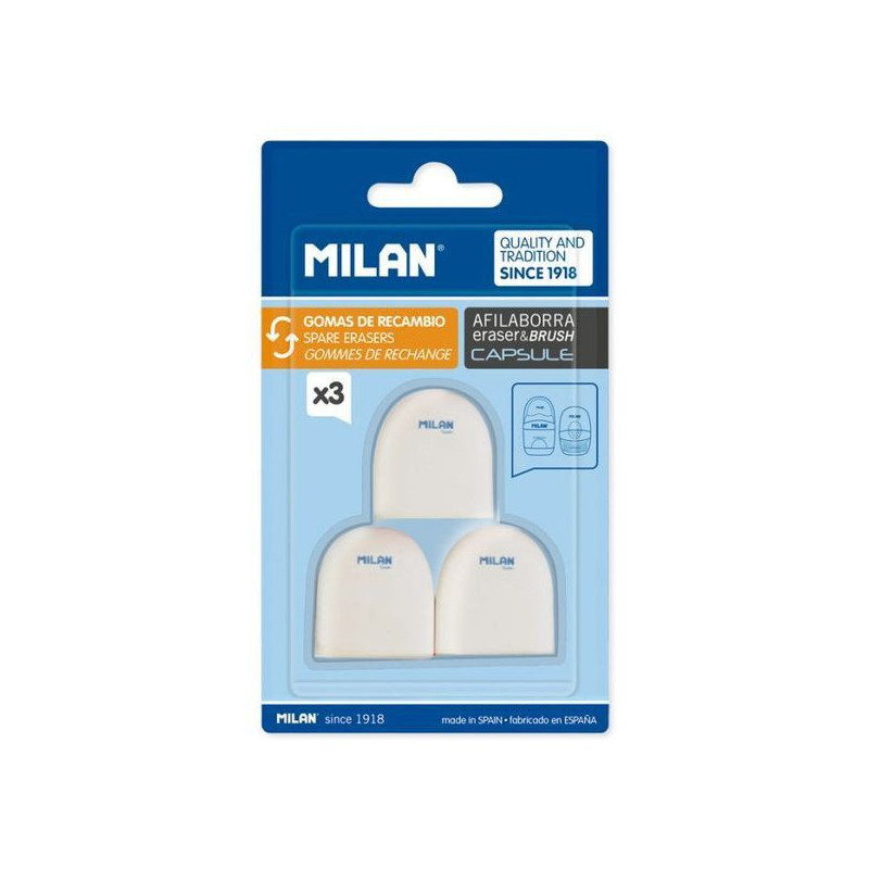 PACK 3 GOMAS PARA AFILABORRA MILAN CAPSULE