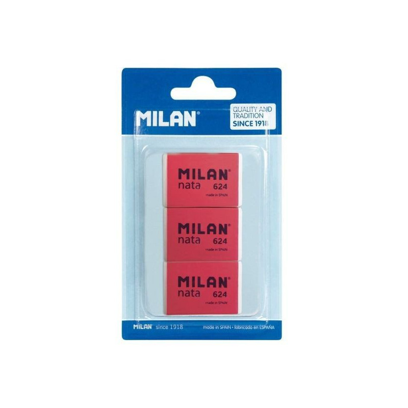 PACK 3 GOMAS MILAN  624 "NATA"