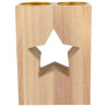 SET 2 PORTA VELA DE MADERA ESTRELLA AR-14003021