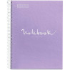 CUADERNO A4 NOTEBOOK-1 FORRADO 5x5 LAVANDA