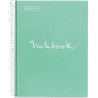 CUADERNO A4 NOTEBOOK-1 FORRADO 5x5 MENTA