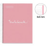 CUADERNO A4 NOTEBOOK-1 FORRADO 5x5 ROSA