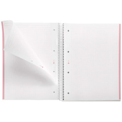 CUADERNO A4 NOTEBOOK-1 FORRADO 5x5 ROSA