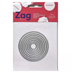 Troquel Fino MISSKUTY ZAG Circulos 8 Un. de 74 a 18 mm