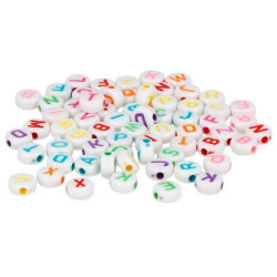 Abalorios Plástico 7 mm 1200 Un. Letras Redondas
