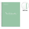 CUADERNO A4 NOTEBOOK-1 FORRADO 5x5 MENTA