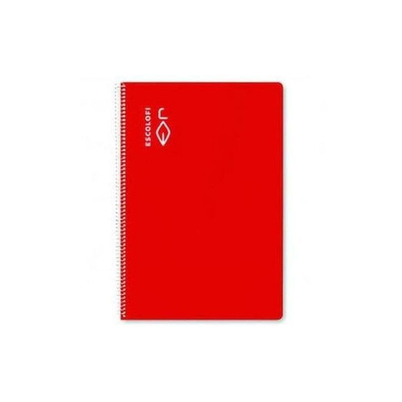 CUADERNO ESCOLOFI 50 Hj. CUARTO LISO ROJO