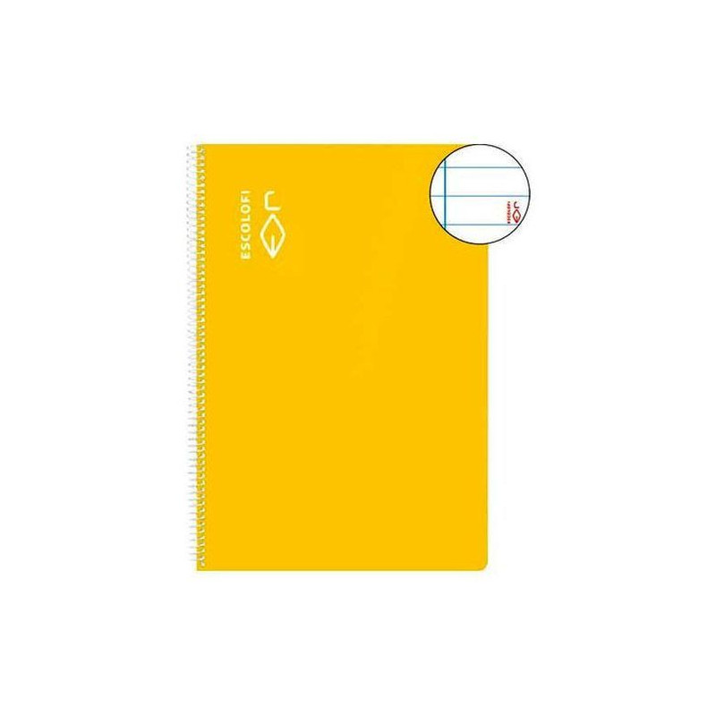 CUADERNO ESCOLOFI 50 Hj. CUARTO HORIZONTAL AMARILL