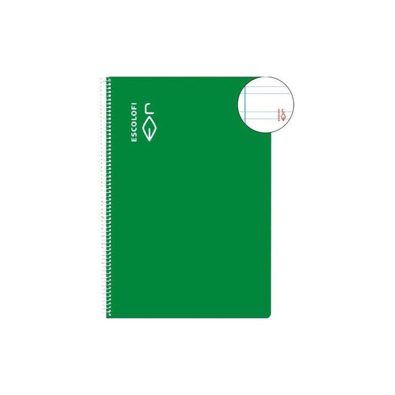 CUADERNO ESCOLOFI TAPA DURA 50 Hj. 4º PAUTA 3,5 VERDE