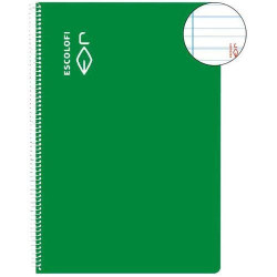 CUADERNO ESCOLOFI T/DURA 50 Hj. CUARTO MONTESSORI 3,5 VERDE