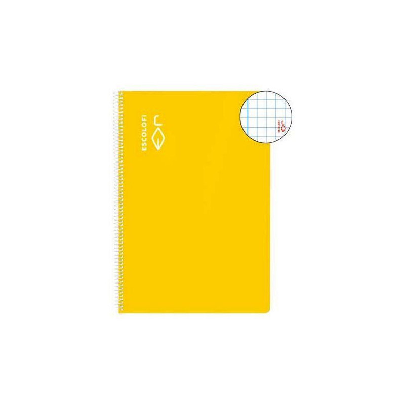 CUADERNO ESCOLOFI T/DURA 50 Hj. CUARTO CUADROS 5x5 ROJO