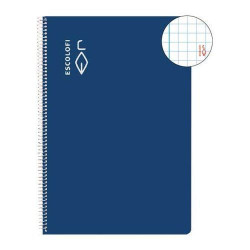 CUADERNO ESCOLOFI T/DURA 50 Hj. CUARTO CUADROS 5x5 AZUL