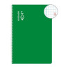 CUADERNO ESCOLOFI T/DURA 50 Hj. CUARTO CUADROS 5x5 VERDE