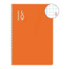 CUADERNO ESCOLOFI T/DURA 50 Hj. FOLIO CUAD. 6x6 NARANJA