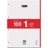 RECAMBIO A4 NOTEBOOK 100 Hj. 70 gr CUAD. 5x5 ROJO