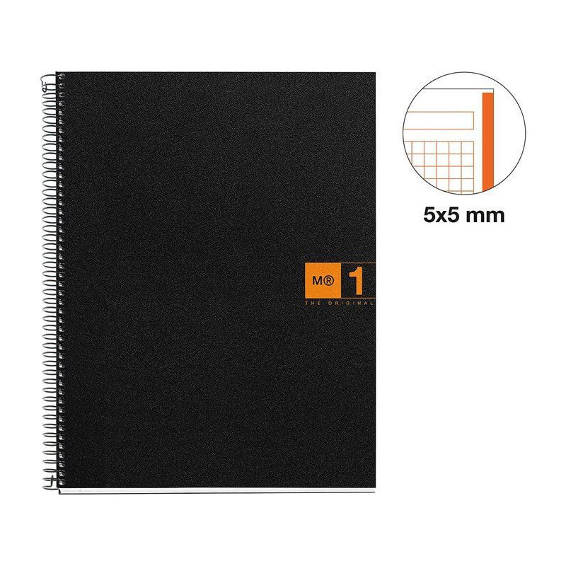 CUADERNO A4 NOTEBOOK-1 POLIPROPILENO 5x5 NARANJA