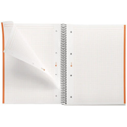 CUADERNO A4 NOTEBOOK-1 POLIPROPILENO 5x5 NARANJA