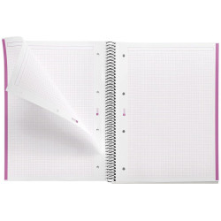 CUADERNO A4 NOTEBOOK-1 POLIPROPILENO 5x5 FUCSIA