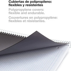 CUADERNO A4 NOTEBOOK-1 POLIPROPILENO 5x5 NARANJA