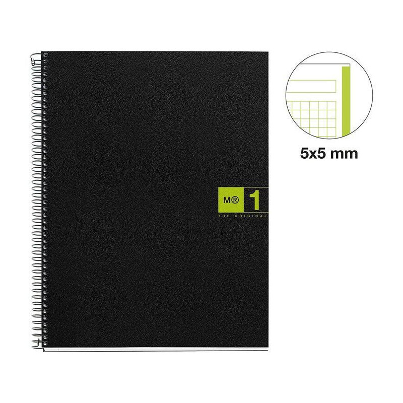 CUADERNO A4 NOTEBOOK-1 POLIPROPILENO 5x5 TURQUESA