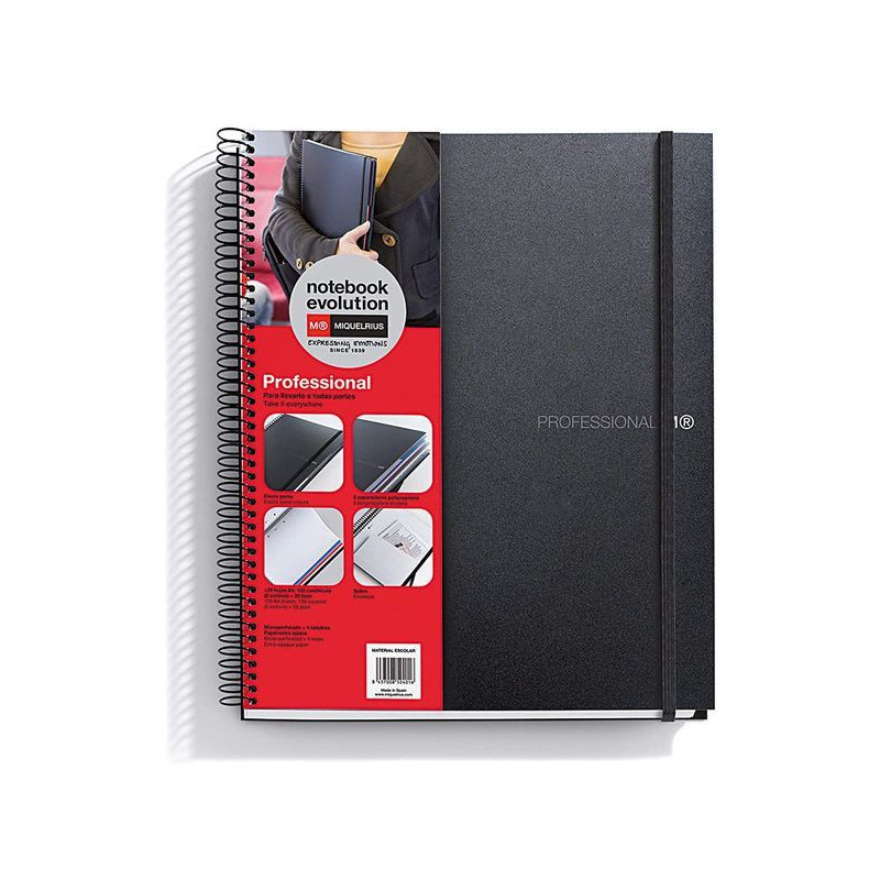 CUADERNO A4 NOTEBOOK 120 Hj. EVOLUTION + 3 SEP.