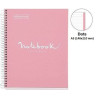 CUADERNO A5 NOTEBOOK-1 FORRADO PUNTOS ROSA