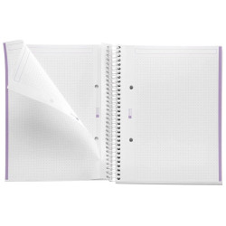 CUADERNO A5 NOTEBOOK-1 FORRADO PUNTOS LAVANDA