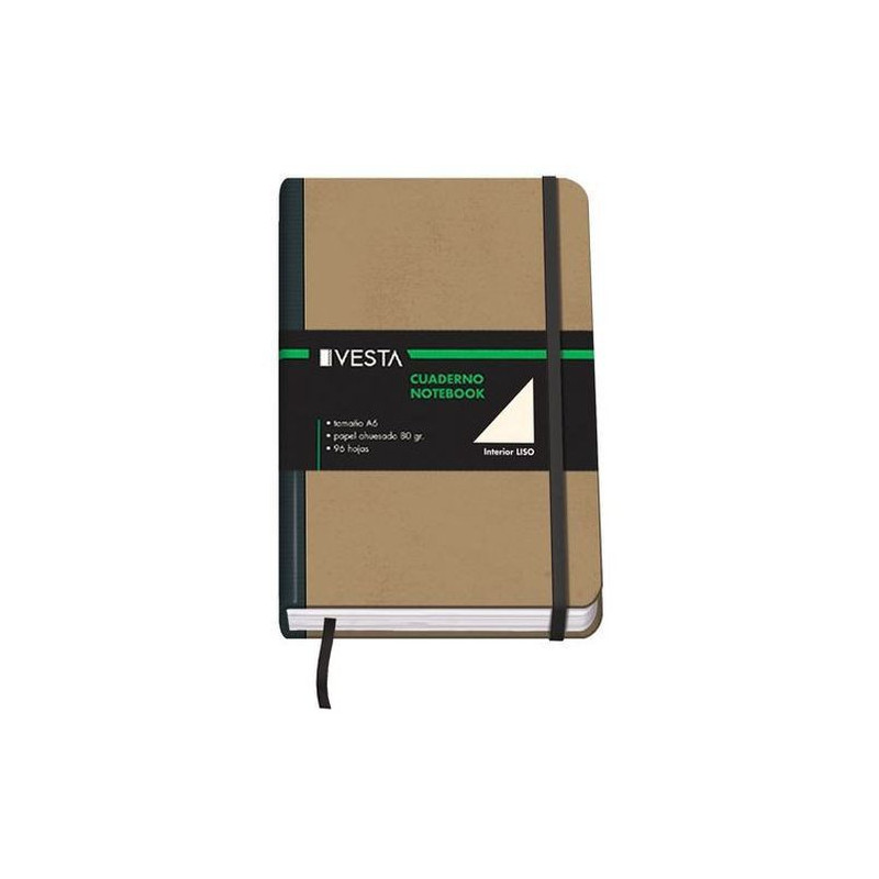 CUADERNO CARTONE A6 VESTA NATURE LISO