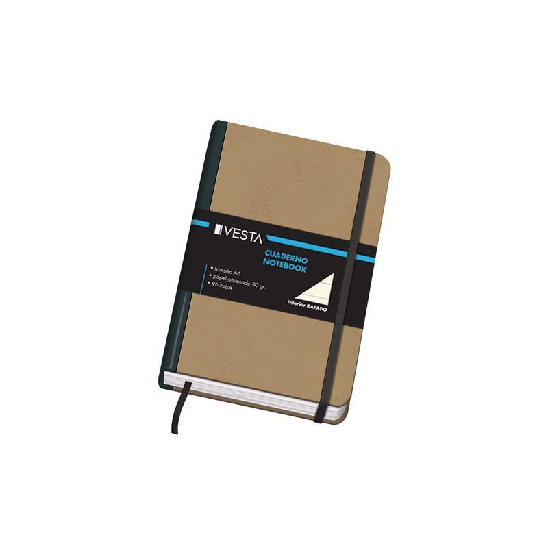 CUADERNO CARTONE A6 VESTA NATURE 1 LINEA